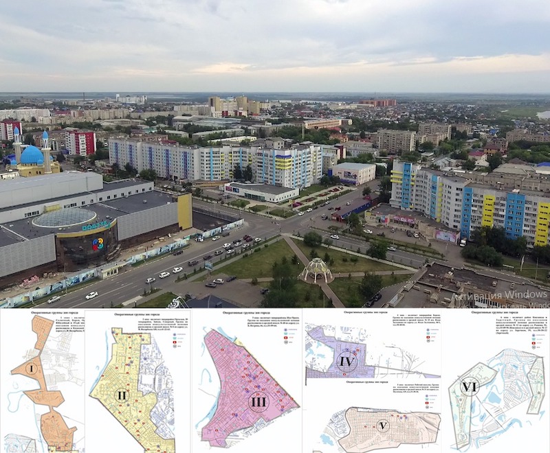 Петропавловск разделен на шесть секторов