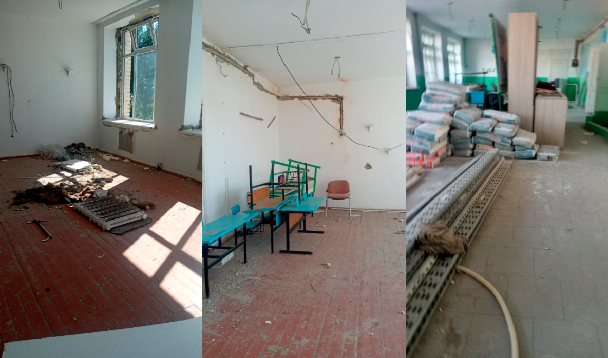 Отставание ремонта в школе села Майское на севере Казахстана заметили официально