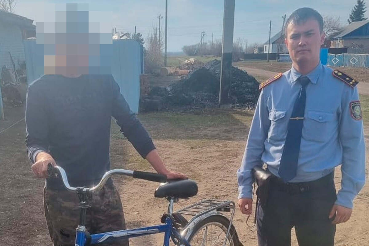 На севере Казахстана полицейские нашли велосипедного вора благодаря видеокамерам