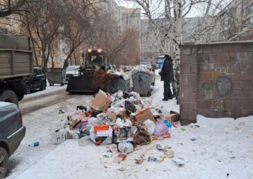 Жителей Петропавловска удивил новый способ вывоза мусора